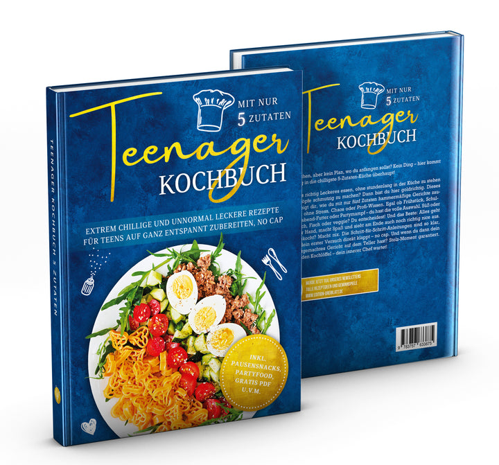 Teenager Kochbuch mit nur 5 Zutaten: Extrem chillige und unnormal leckere Rezepte für Teens auf ganz entspannt zubereiten, no cap
