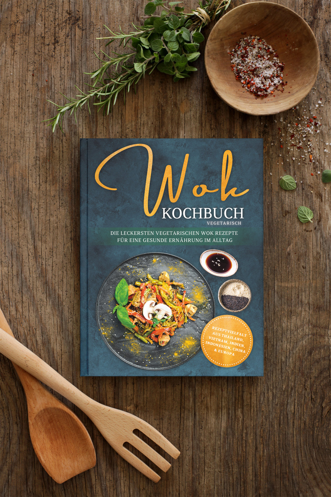 Wok Kochbuch vegetarisch: Die leckersten vegetarischen Wok Rezepte für eine gesunde Ernährung im Alltag - Rezeptvielfalt aus Thailand, Vietnam, Indien, Indonesien, China & Europa
