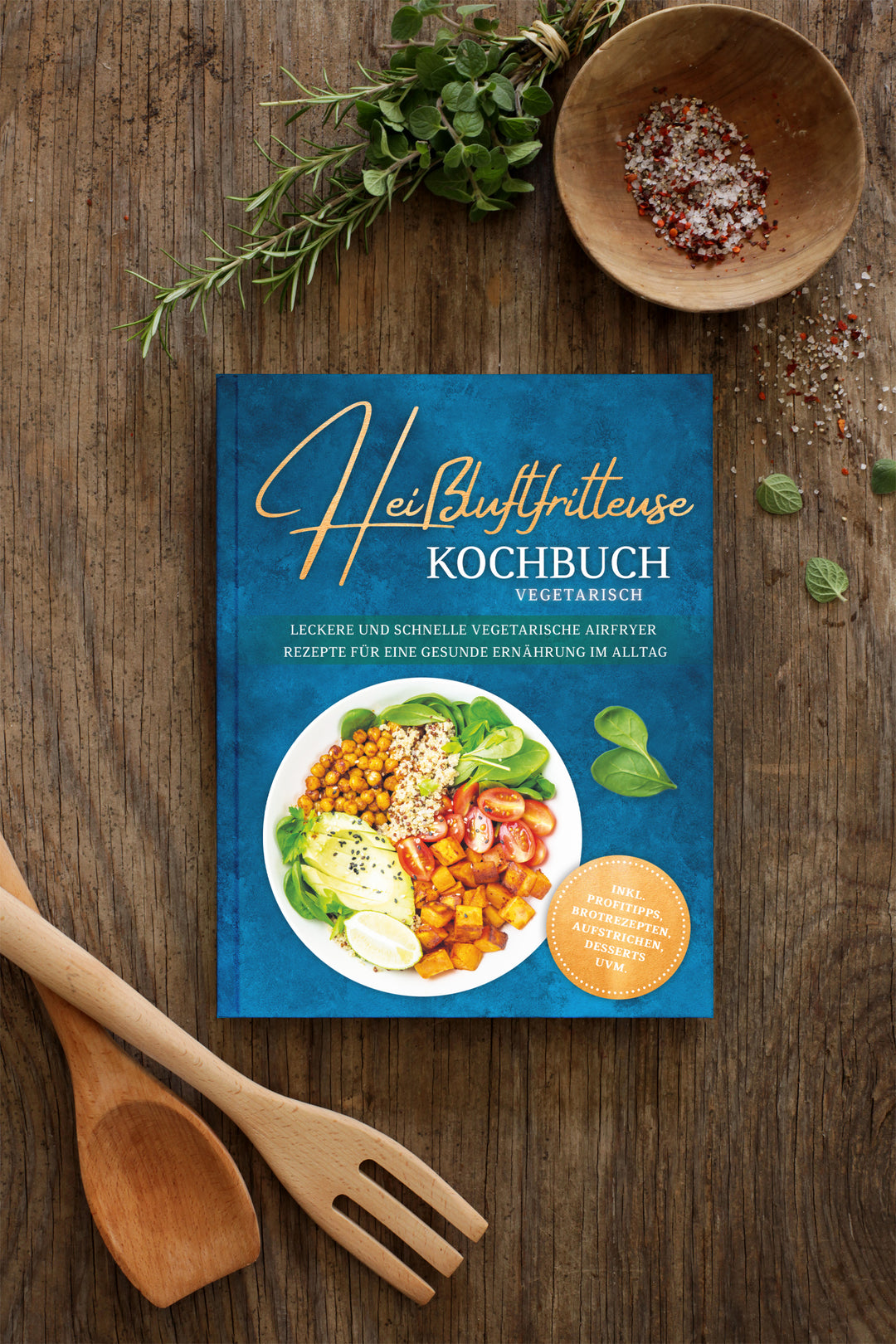 Heißluftfritteuse Kochbuch vegetarisch: Leckere und schnelle vegetarische Airfryer Rezepte für eine gesunde Ernährung im Alltag