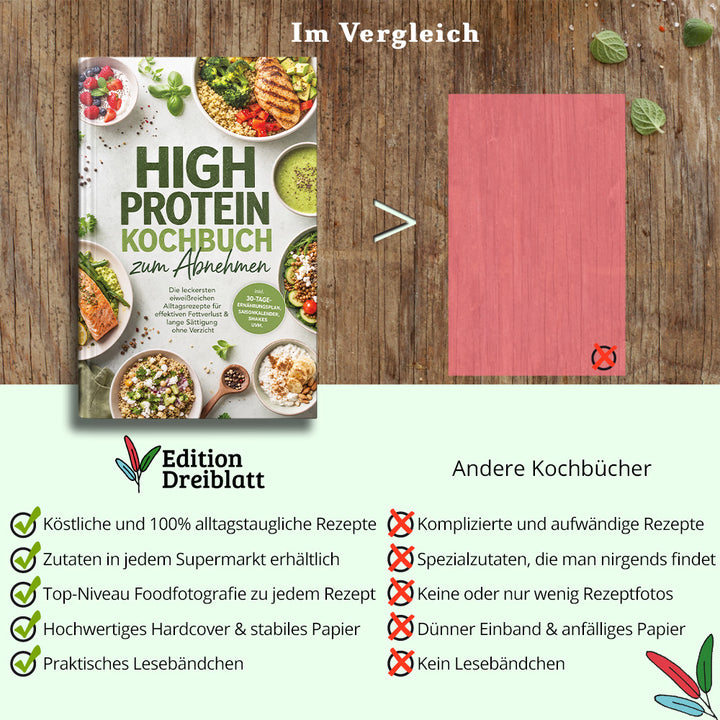 High Protein Kochbuch zum Abnehmen: Die leckersten eiweißreichen Alltagsrezepte für effektiven Fettverlust & lange Sättigung ohne Verzicht