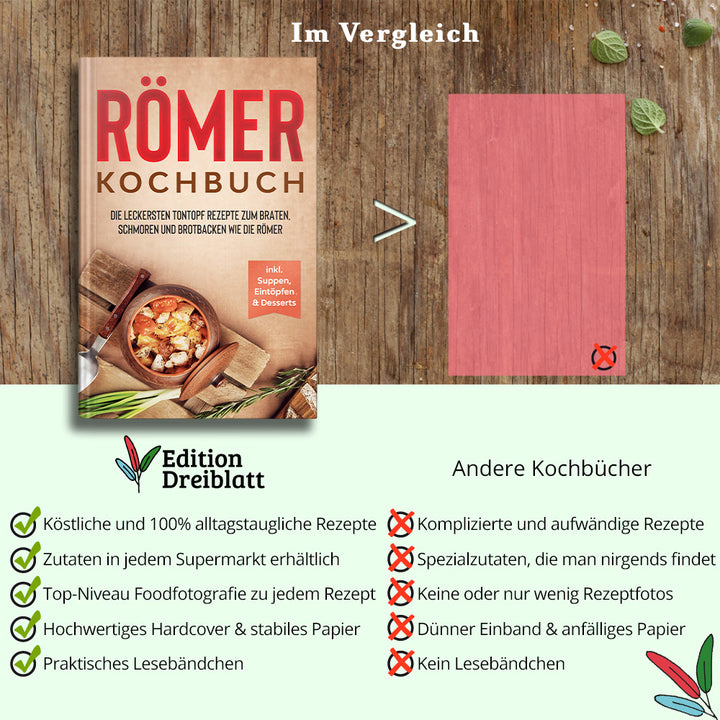 Römer Kochbuch: Die leckersten Tontopf Rezepte zum Braten, Schmoren und Brotbacken wie die Römer