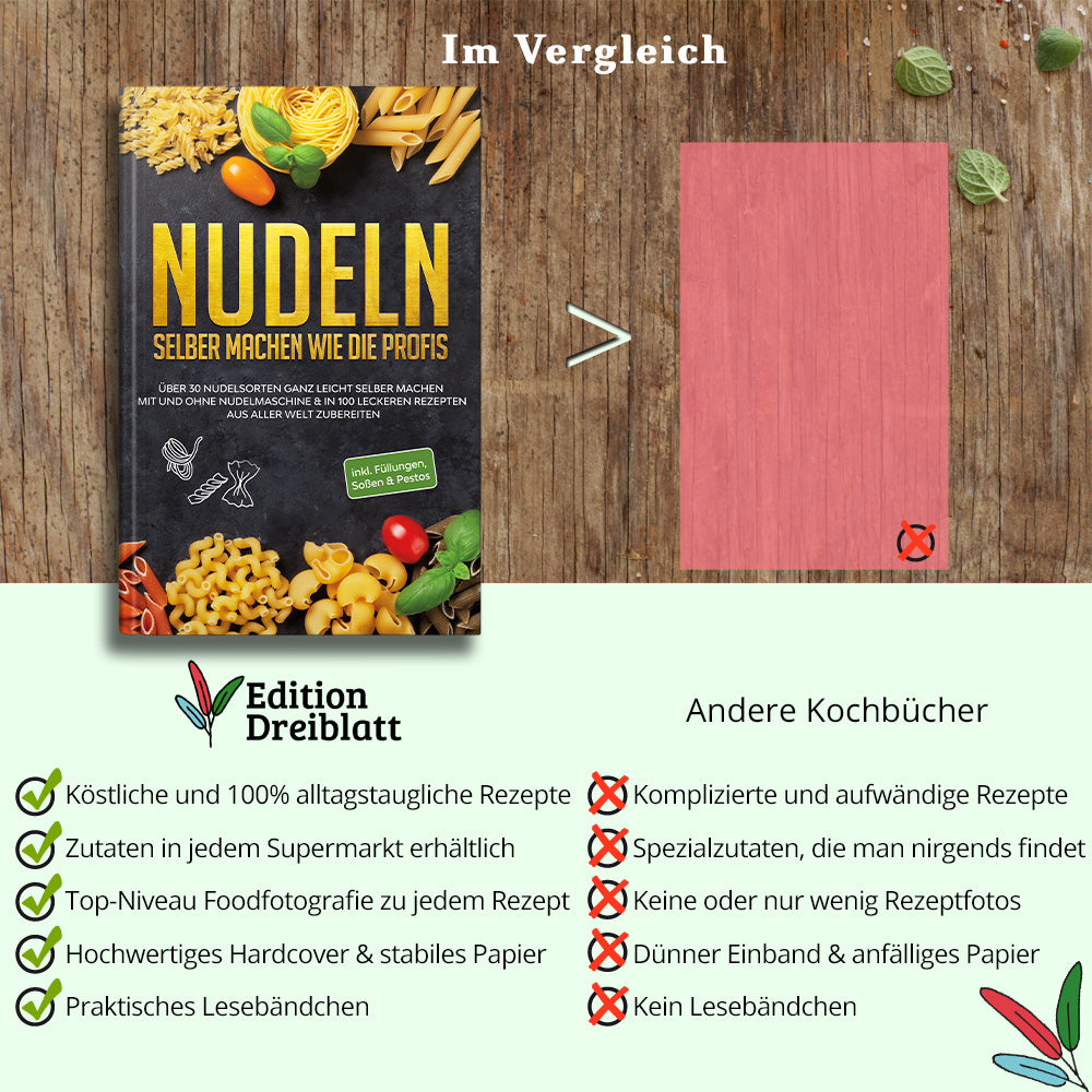 Nudeln selber machen wie die Profis: Über 30 Nudelsorten ganz leicht selber machen mit und ohne Nudelmaschine & in 100 leckeren Rezepten aus aller Welt zubereiten