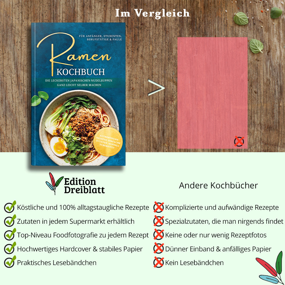 Ramen Kochbuch für Anfänger, Studenten, Berufstätige & Faule: Die leckersten japanischen Nudelsuppen ganz leicht selber machen - authentische Rezepte, einfache Zutaten, schnell zubereitet