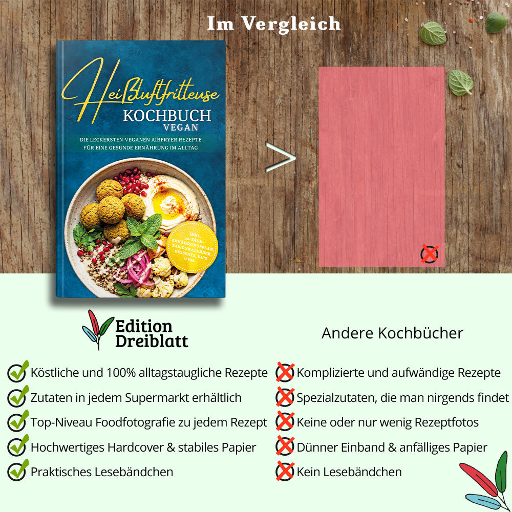 Heißluftfritteuse Kochbuch VEGAN: Die leckersten veganen Airfryer Rezepte für eine gesunde Ernährung im Alltag