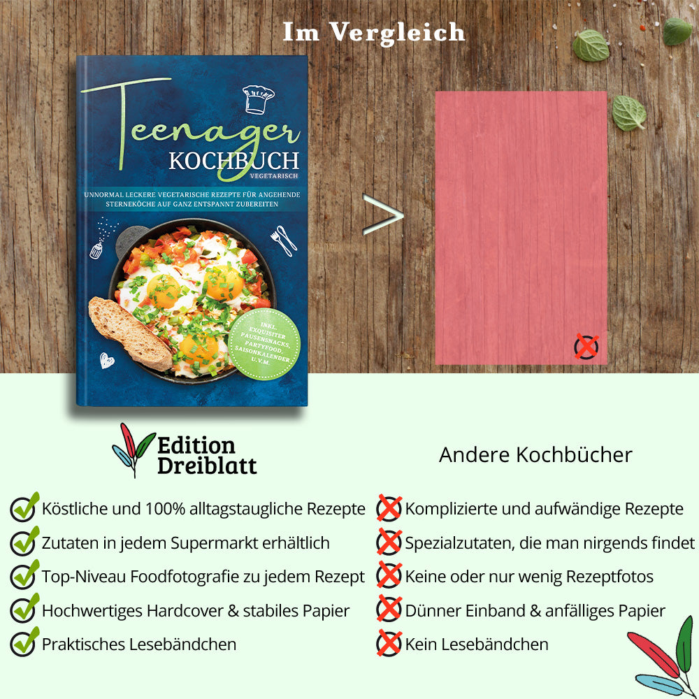 Teenager Kochbuch vegetarisch: Unnormal leckere vegetarische Rezepte für angehende Sterneköche auf ganz entspannt zubereiten
