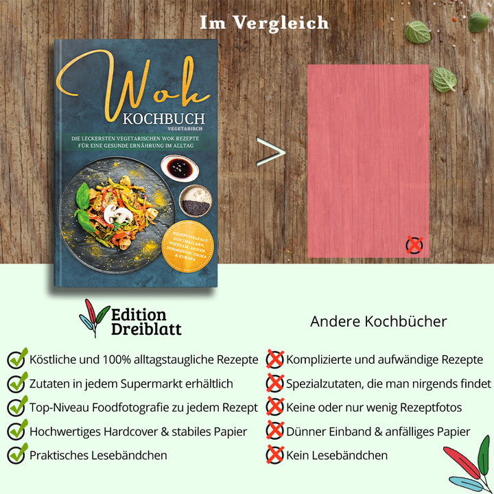 Wok Kochbuch vegetarisch: Die leckersten vegetarischen Wok Rezepte für eine gesunde Ernährung im Alltag - Rezeptvielfalt aus Thailand, Vietnam, Indien, Indonesien, China & Europa