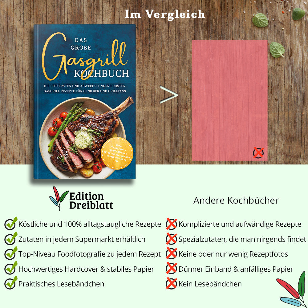 Das große Gasgrill Kochbuch: Die leckersten und abwechslungsreichsten Gasgrill Rezepte für Genießer und Grillfans