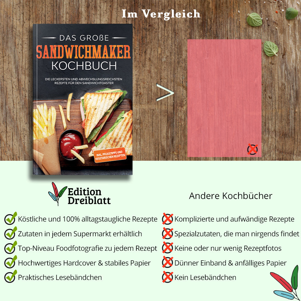 Das große Sandwichmaker Kochbuch: Die leckersten und abwechslungsreichsten Rezepte für den Sandwichtoaster