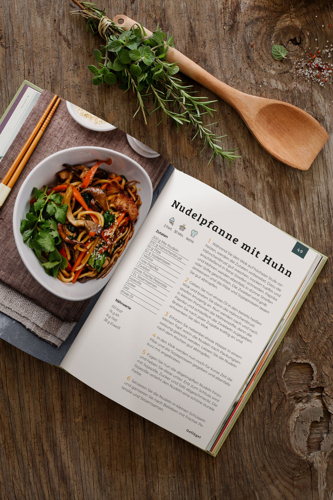 Wok Kochbuch: Die leckersten Rezepte für Ihren Wok Schritt für Schritt zubereiten